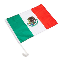 Drapeau du Mexique pour fenêtre de voiture, 12x18 pouces, impression numérique 100% polyester, sublimation vierge personnalisée, haute qualité, économique, 2024