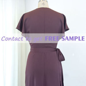 Abbigliamento per adolescenti firmato abito nero avvolgente personalizzato da donna abiti da sera con maniche <span class=keywords><strong>vestaglia</strong></span> per damigella d'onore - Product Image 4