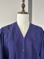 Robes de chorale bleues cannelées personnalisées en gros avec étole de chorale assortie et logo brodé pour les services religieux