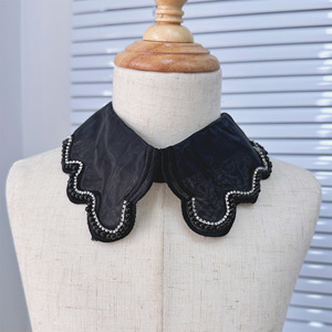 Accessorio ecologico per acqua con perline bianche e finte colletto multifunzionale stile etnico diamante per la decorazione del collo della camicia - Product Image 3