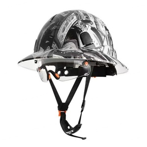 EN/ANSI Certified Industrial Hard Hat Full Brim <b>Safety</b> <b>Helmet</b> with Carbon Fiber Visors Full Circle Brim Made From HDPE ABS - Product Image 4