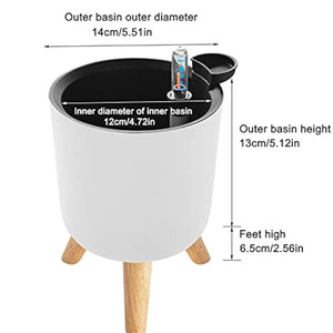 Macetas de riego automático con pies para macetas de jardín con indicador de nivel de agua para plantas de interior - Product Image 3