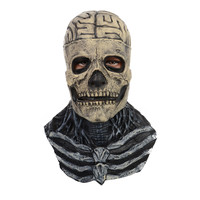 Masque de zombie maléfique en latex pour Halloween, masque de momie d'horreur, accessoire de costume pour fête, masque en latex effrayant pour film, masque poétique Resident Evil