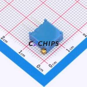 Resistencia Ajustable/Potenciómetro 3296X-204-LF, Componente de Orificio Pasante (THT)-3P, 9.5x4.8mm, Resistencia de 200kOhm, 10%, 500mW, 250ppm ℃ - Product Image 2