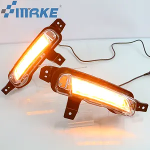 รถอุปกรณ์เสริมDaytime Running LightสำหรับSuzuki Vitara 2015-2019เปลี่ยนสีเหลืองสัญญาณรีเลย์รถกันน้ำ12V LED DRL