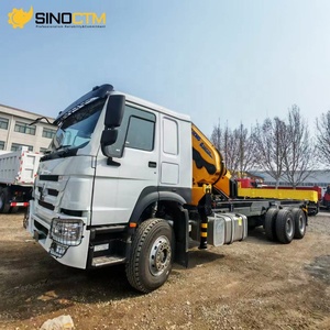 Camión con Grúa Montada Sinotruk HOWO 6X4, Camión de Carga con Brazo Plegable de 12 Toneladas, con Motor, Bomba, Caja de Cambios y Engranajes para Construcción - Product Image 5