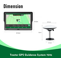 Navigator GPS Portabel Layar Sentuh Quad-core 9-inci Berkualitas Tinggi untuk Traktor, Panduan GPS Pertanian Layar Sentuh