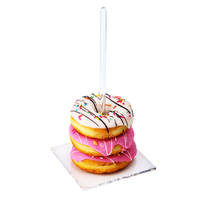 HÉNABLE Lot de 4 Présentoirs Modernes en Acrylique pour Donuts, Tour de Présentation de Desserts, Support pour Bagels, Donuts, Fêtes, Noël, Anniversaire, Nouvel An