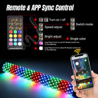 Antennes spirales de 3 pieds avec contrôle par application musicale, lumières LED RGB Hyper Fat pour Polaris RZR et Maverick X3