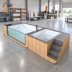Piscina de Lujo Personalizada para Casa Familiar, Contenedor de Envío de Madera, Piscina Elevada de 20 pies, <span class=keywords><strong>Piscinas</strong></span> <span class=keywords><strong>Prefabricadas</strong></span> de Spa en Oferta - Product Image 6