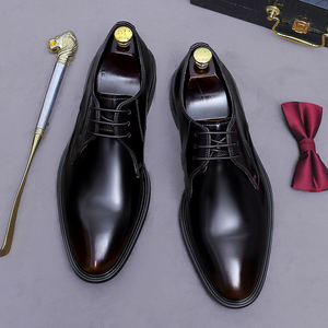 Latest Italian Mens Dress Shoes All Genuine Leather Oxford Shoes for Business Office Big Size - Product Image 4