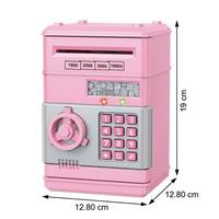 Tirelire électronique automatique, mini coffre-fort pour pièces de monnaie et espèces, boîte à économies avec mot de passe, compteur, code, serrure à clé, tirelire ATM, cadeau pour enfant