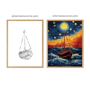 Starry Sky Painting <b>Lights</b> to Decorate the Room with Warm Ornaments Led Painting - Product Image 6