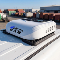 Climatiseur de toit compact 12V 24V DC Inverter 7000 BTU/9000 BTU pour cabine de camion, camping-car