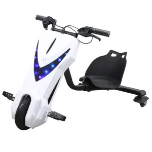 Electric 3 Wheel Smart Drift Trike Scooter With Key Drifting LED Wheel Helmet
