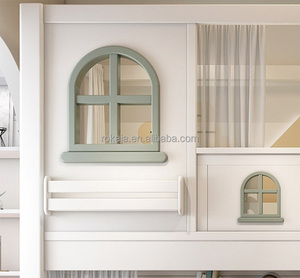 Hot Bán Bằng Gỗ Trẻ Em Giường Tầng Với Tủ Quần Áo Cầu Thang Và Trượt Thang Thiết Kế Mới Dễ Thương Lâu Đài Đường Ray Cao Công Chúa Trẻ Em Giường Đặt - Product Image 5