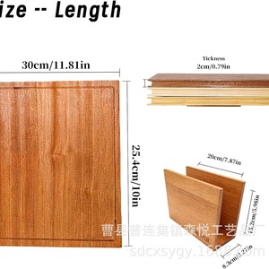 Juego de Tablas de Cortar de Madera Maciza Senyue Crafts, 3 Piezas, en Forma de Libro, Antibacterianas, Multifuncionales - Product Image 4
