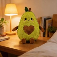 Op maat gemaakte avocado knuffel, zacht pluche fruitfiguur met PP katoenen vulling, 23 cm, unisex