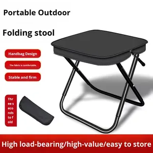 Ultra-Light <b>Portable</b> Train Queuing Chair Outdoor Foldable Oxford Metal <b>Stool</b> for Camping Picnic Pencil Case Handbag Design - Product Image 4