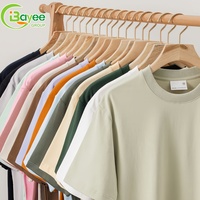 T-shirts en gros personnalisés 240g 100% coton T-shirt uni à épaules tombantes surdimensionné T-shirt grande taille pour hommes T-shirts unisexes