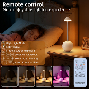Hiện đại Tumbler trọng lượng thiết kế USB sạc đêm đèn RGB Chiều cao có thể điều chỉnh cảm ứng bàn đèn phòng ngủ cạnh giường ngủ LED bảng đèn - Product Image 5