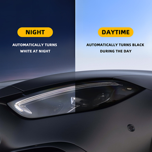 <span class=keywords><strong>Film</strong></span> de protection de phare en Tpu blanc à noir <span class=keywords><strong>Film</strong></span> de phare Tesla jour ou nuit pour phare de moto de voitures - Product Image 6