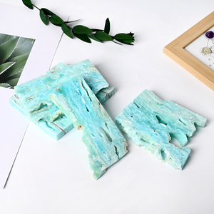 แผ่นหินคริสตัลบำบัดชนิดใหม่ Chu Se ขัดเงา สีฟ้าสดใส ฮีมิมอร์ไฟต์ สำหรับตกแต่ง - Product Image 6
