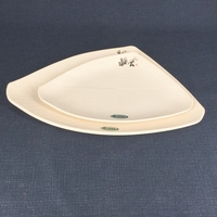 Assiette à sushi triangulaire classique en mélamine avec logo personnalisé, écologique, durable, de qualité alimentaire, pour restaurant, dessert, pain