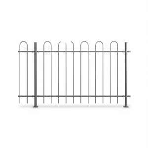 Recinzione da Giardino in Acciaio 16,73 x 3,94 Piedi, Verniciata a Polvere Grigia, Pannello Decorativo - Product Image 1