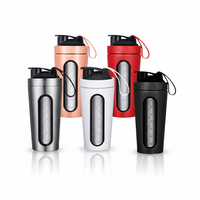Bouteille shaker personnalisée avec logo, 24 oz, en acier inoxydable, bouteille d'eau de fitness, résistante aux odeurs, isolée, bouteille d'eau pour la salle de sport