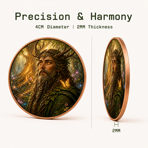 Moneda Conmemorativa Druida <span class=keywords><strong>Alma</strong></span> <span class=keywords><strong>de</strong></span> la Naturaleza - Moneda Coleccionable <span class=keywords><strong>de</strong></span> Cobre <span class=keywords><strong>de</strong></span> 40 mm - Moneda con Arte <span class=keywords><strong>de</strong></span> Espíritu del Bosque para Regalo y Decoración - Product Image 4