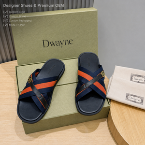 2026 Luxury Designer <b>shoe</b> for Men Women High Quality Webbing Leather Slides Sandals Cross Strap Summer Casual Style New - Product Image 1