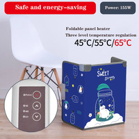 Nouveau chauffage infrarouge pliable, thermostat réglable portable chauffage intérieur coussin chauffe-pieds/