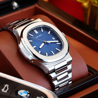 Montre à quartz avec logo personnalisé, acier inoxydable pour homme, dernier design, classique, mode, vente en gros, directement de l'usine, montre-bracelet pour homme
