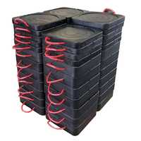 Tampon stabilisateur en plastique uhmwpe robuste de 25 tonnes coussinet de support de pied de jambe de grue coussinets de niveau de remorque