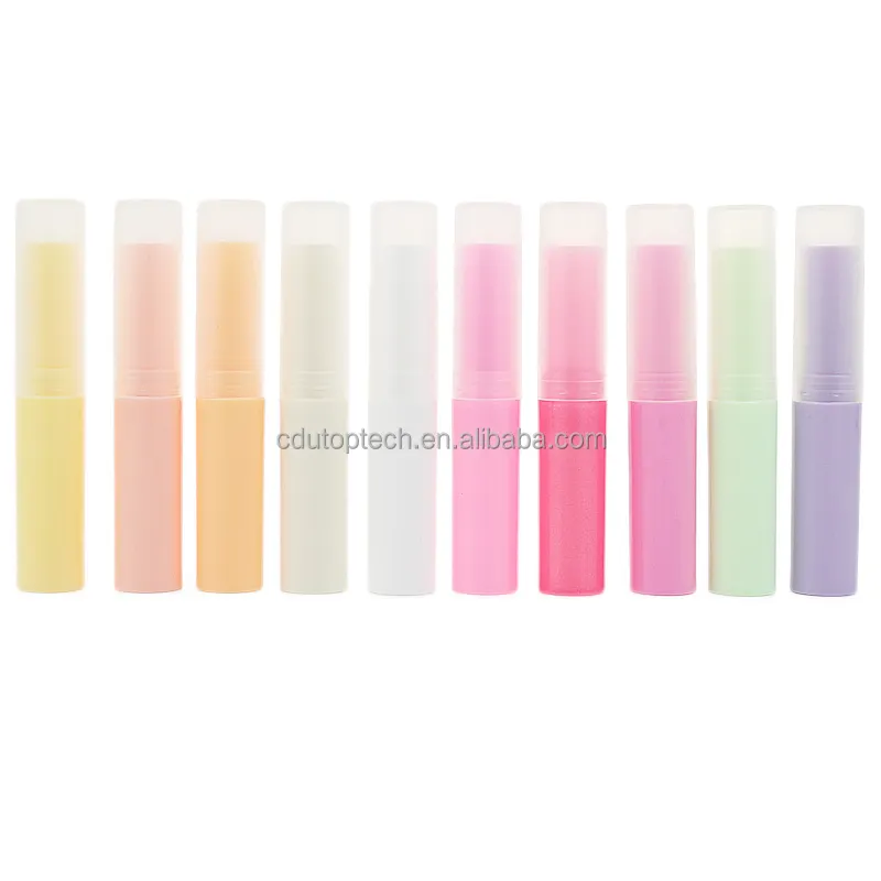 Free Sample Wholesale Custom 4g 4ml Round Slim Empty Lipstick Tube Lip Balm Gel Containers Tubes with Lids