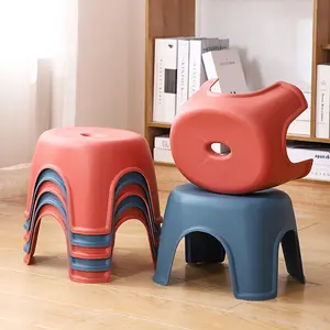 Household Anti-skid Children Plastic Stool Multicolor Living Room Bathroom Waterproof Sturdy Non-slip Baby Chair Plastic Stool