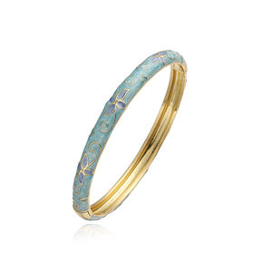 Moda Vintage renkli dört yapraklı yonca bilezik 18K altın kaplama emaye çiçek bilezik kadınlar için - Product Image 3