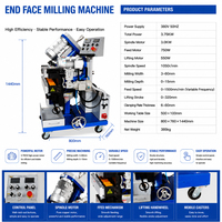 Machine à chanfreiner les tôles d'acier double face TMM-100D, machine de fraisage automatique des bords pour les cuves sous pression et la construction navale