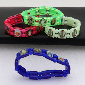 <span class=keywords><strong>Bracelet</strong></span> élastique populaire en PVC avec perles de prière religieuses, style chapelet - Product Image 5