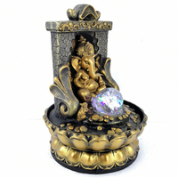 Fontaine d'intérieur Ganesha, statue de l'éléphant, cascade Feng Shui pour bureau à domicile