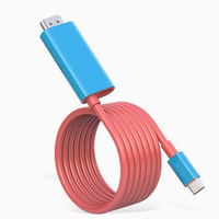 ZTLEKE 2026P Câble USB-C en plastique de 2 m, convertisseur HD 4K, station d'accueil TV pour Steam Deck, ordinateur portable, téléphone, tablette