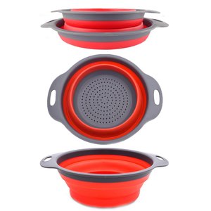 Panier de drainage pliable en silicone pour fruits et légumes, réglable et créatif, 4 couleurs - Product Image 1