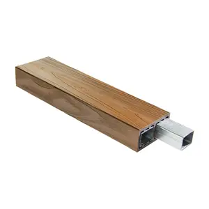 WPC Wood And Plastic Composite Hollow Square Timber Tube For Exterior Decoration