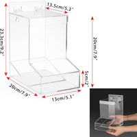 Acrylique vitrine boîte à bonbons doigtiers gants filets à cheveux café crémiers boîte chaussures couvre sacs d'épicerie tampons vis écrou boîte