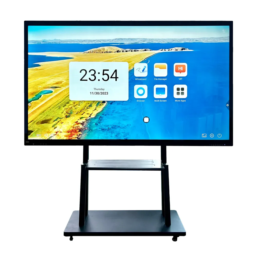OEM 대화 형 화이트 보드 화면 4K 터치 LCD 스마트 교육 보드 TV 사무실/학교/교실 디지털 대화 형 화이트 보드