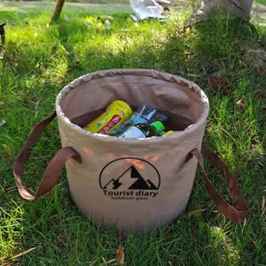 Cubo de Agua Plegable y Portátil con Gran Capacidad y Logotipo de Montaña para Acampar y Pescar al Aire Libre - Product Image 2