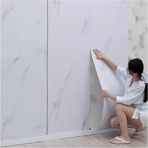 Rollos de papel tapiz autoadhesivo con patrón de mármol blanco, pegatina de pared moderna impermeable de 120cm * 3M para sala de estar, escuela, venta al por mayor - Product Image 3