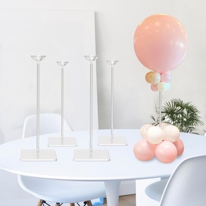 Support de table en acrylique transparent sur mesure pour bâtonnets de ballons avec base, présentoir de magasin pour décoration de fête - Vente en gros - Product Image 3