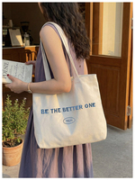 Canvas Damen-Mode-Schultertasche mit Schriftzug, individuell bedruckbar, AZO-frei, anpassbar, mittelgroß, große Kapazität